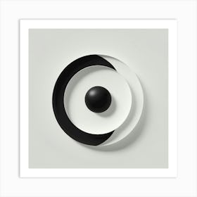 Equilibrium Black And White Art Print