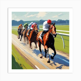 Horse Racing 4 Art Print