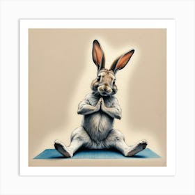 Yoga Bunny Art Print