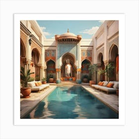 Mediterranean Pool Art Print