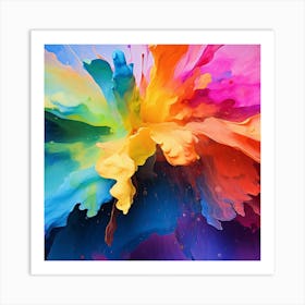 Colorful Splash Of Paint Art Print