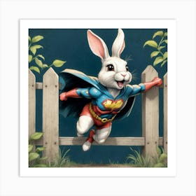 Rabbit Super Hero 2 Art Print