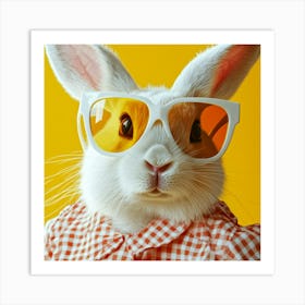 Cool Bunny in Sunglasses Art Print