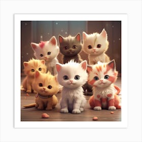 Cute Kittens Art Print