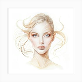 Portrait Of A Young Woman Art Print