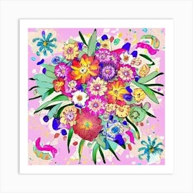 Bouquet Of Flowers Art Print