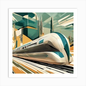 Futuristic Train 5 Art Print