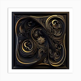 Black And Gold 2 Art Print