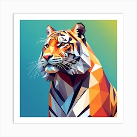 Polygonal Tiger Art Print