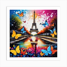 Butterflies In Paris 37 Art Print