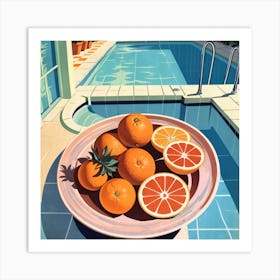 Oranges In A Bowl Art Print