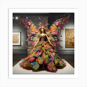 Butterfly Art Barbie 1 Art Print