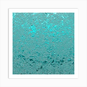 Aqua Aluminum Foil Art Print