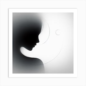 Silhouette Of A Woman 1 Art Print