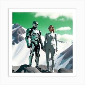 Futuristic Couple 110 Art Print