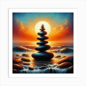 Balancing Stones Art Print