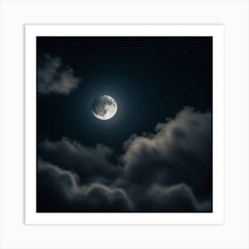 A moon on the Sky  Art Print