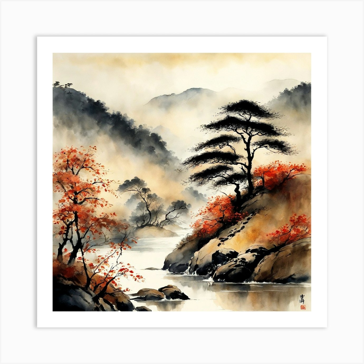 japanese watercolor landscape - Google Search  Landscape paintings,  Chinese landscape painting, Watercolor landscape paintings