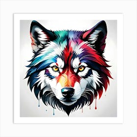 Wolf Head 7 Art Print