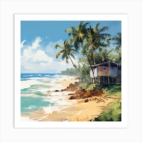 Sri Lanka Beach Painting Art Print