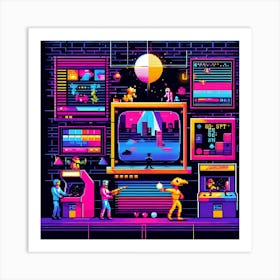 Pixel Art Art Print