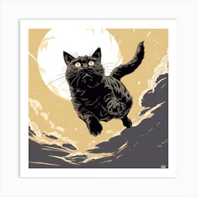 Cat In The Sky Art Print