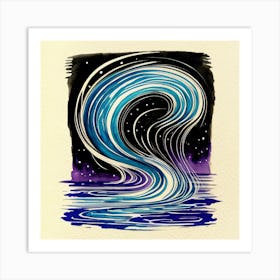 S Wave Art Print