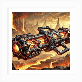 Volcano Warden Weaponry Art Print