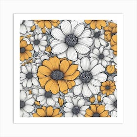 Yellow Daisies Art Print