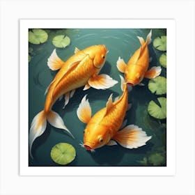 Cute Koi Fish Art Print