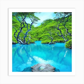 Blue Lake Art Print