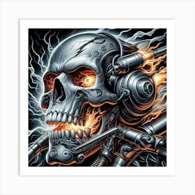 Steampunk Skull Art Print