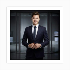 A Young Entrepreneur With A Subtle Shine Of Confidence Glimmering In His Eyes Radiating A Winsome (2) Art Print