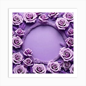 Purple Roses Background 1 Art Print