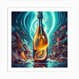 Champagne Bottle 2 Art Print