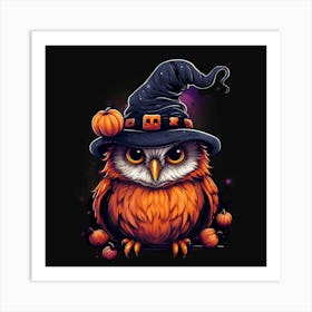 Halloween Owl 16 Art Print