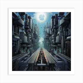 Futuristic City 4 Art Print