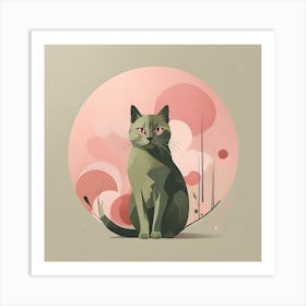 Cat In A Circle Art Print