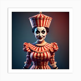 Female Circus Mime Art Print