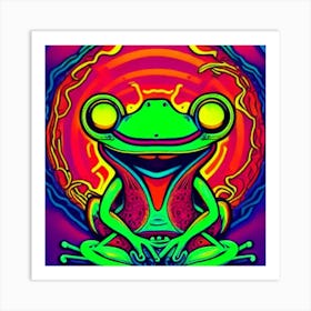 Psychedelic Frog Art Print