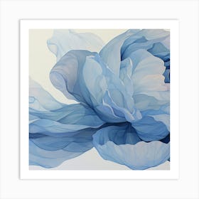 Blue Peony Art Print