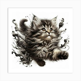 Splatter Cat 1 Art Print