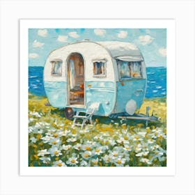 Blue Caravan Art Print