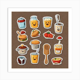 Food Stickers 1 Art Print