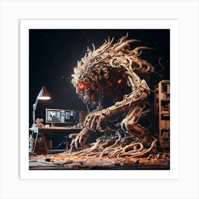 Monster Computer Art Art Print