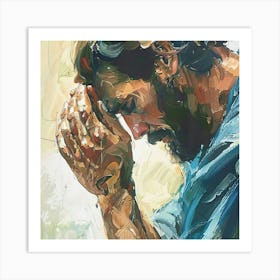 Jesus In Prayer Art Print