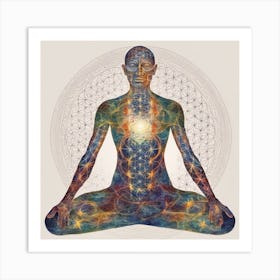 Meditating Man Art Print