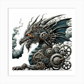 Steampunk Dragon 2 Art Print