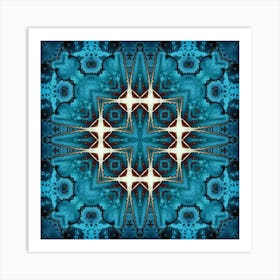 Blue Kaleidoscope Art Print