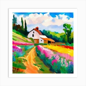 Farm Painting Art Print